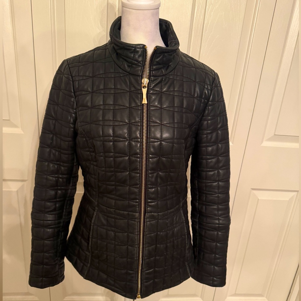 Kate Spade Black Quilted Leather Jacket